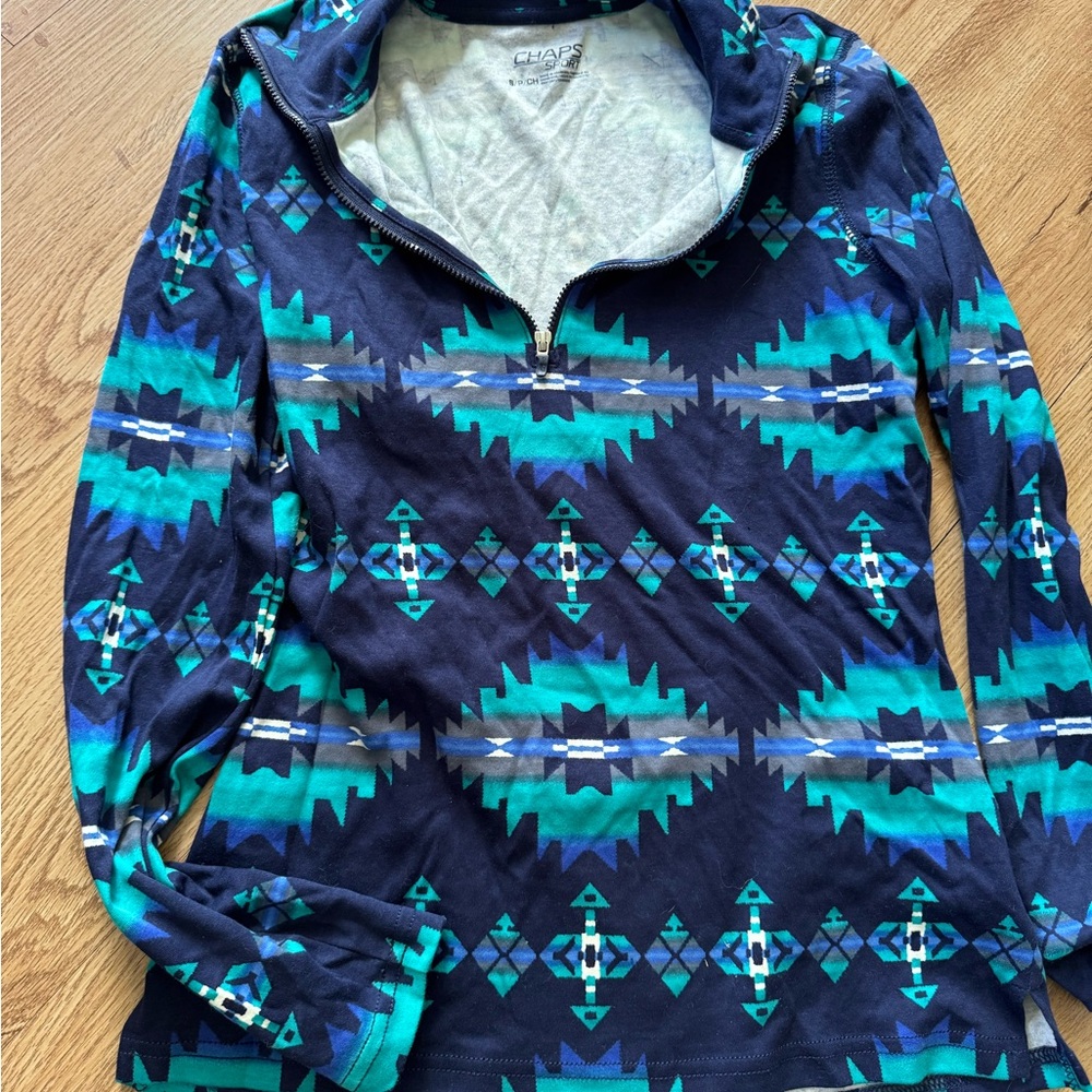 Chaos Sport Geometric Patterned Pullover - image 1